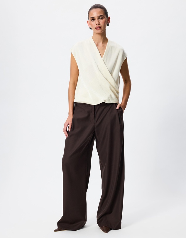 Tussah - Alessandra Satin Wrap Top