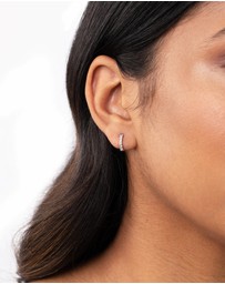 Lovisa - Sterling Silver Mini Diamante Huggie Earrings