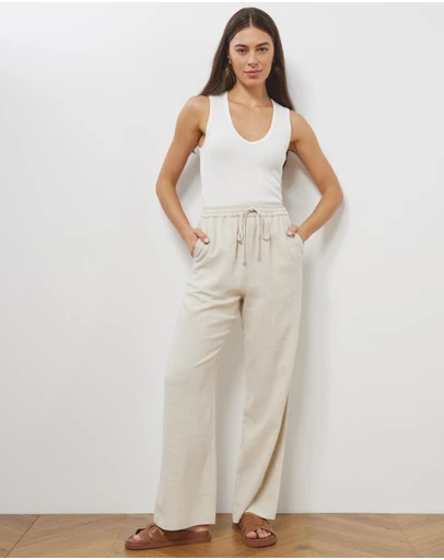 Atmos&Here - Kenna Linen Blend Pants