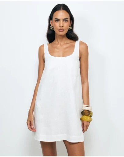 AERE - Tansy Linen Mini Dress