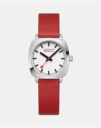 Mondaine - Mondaine Official Swiss Railways Petite Cushion Vegan Leather Watch
