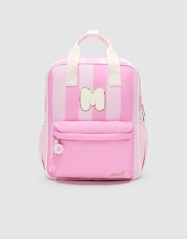Seed Heritage - PINK STRIPE INITIAL BACKPACK