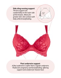 Hotmilk Maternity Lingerie - Heroine Plunge Nursing Bra