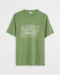 Seasalt - Seasalt Cornwall Green Midwatch Organic Cotton T-Shirt