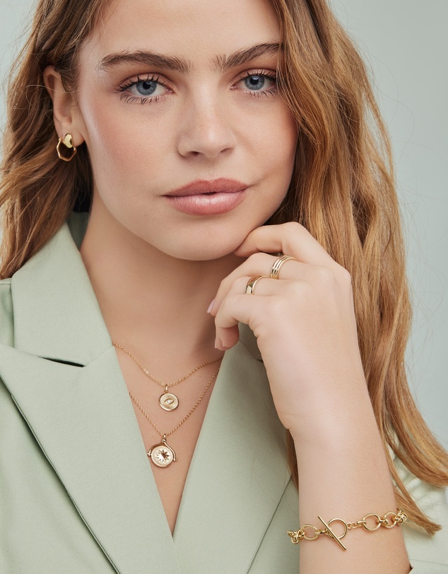 Zoe Olivia - 14K Gold Vermeil Linked T-Bar Bracelet