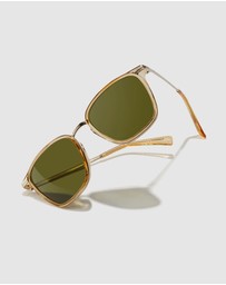 Hawkers Co - HAWKERS - Champagne Juniper Green INK Sunglasses for Men and Women UV400