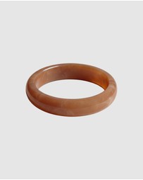 HOUSE OF SLANI - Stackable Light Brown Marble Aura Resin Bangle