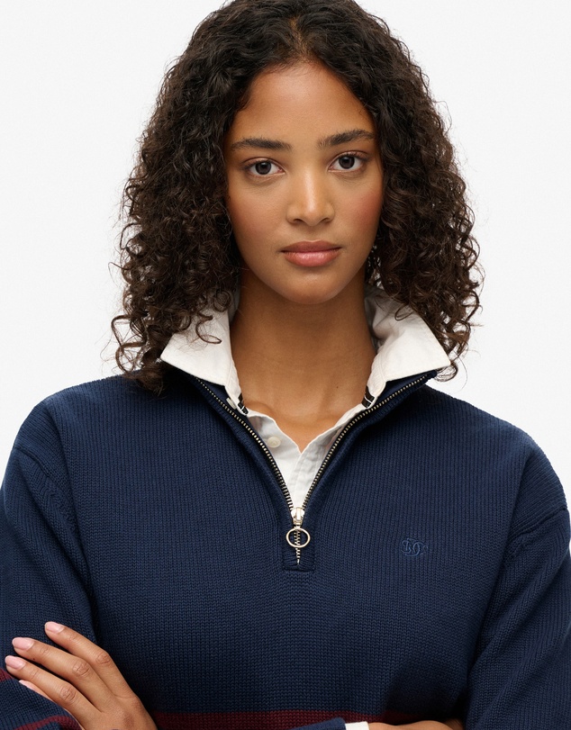 Superdry - Cotton Half Zip Knit