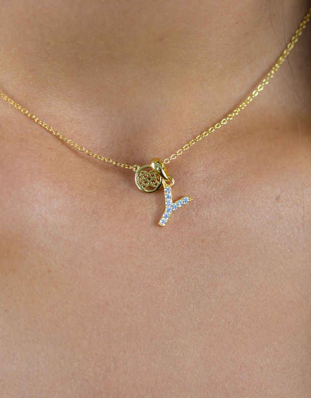 Georgini - Georgini Luxury Letters Y Initial Pendant Gold