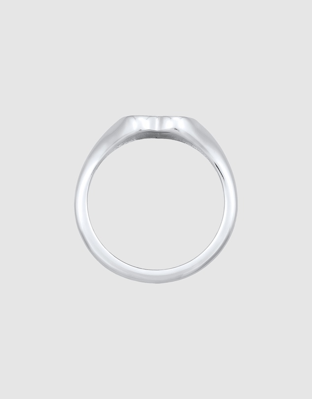 Elli Jewelry - Heart Signet Ring in 925 Silver