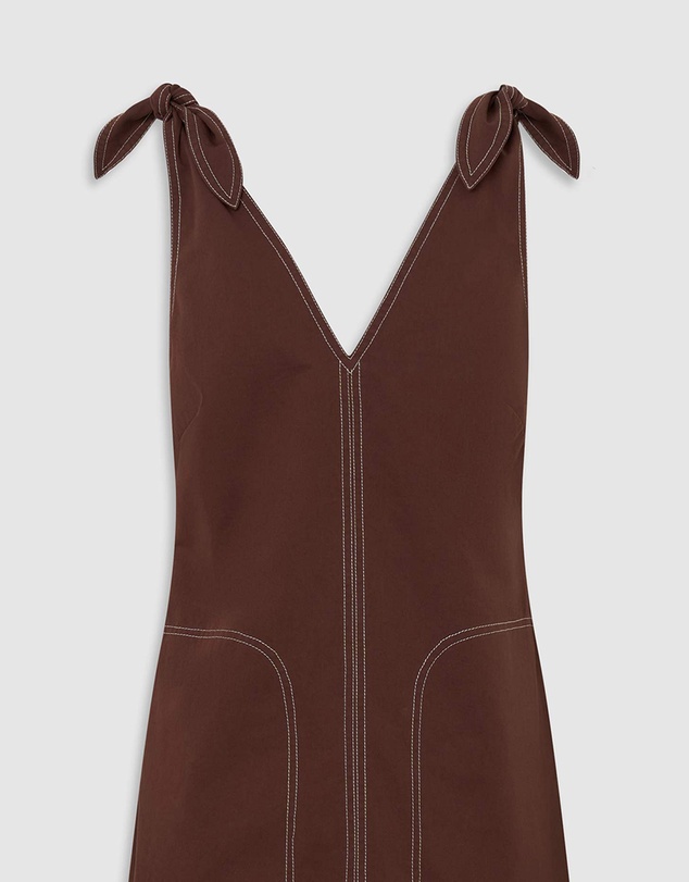 Oroton - Tie Shoulder A-Line Dress