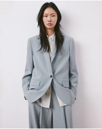 M.N.G - Straight Suit Jacket With Lapel Pockets
