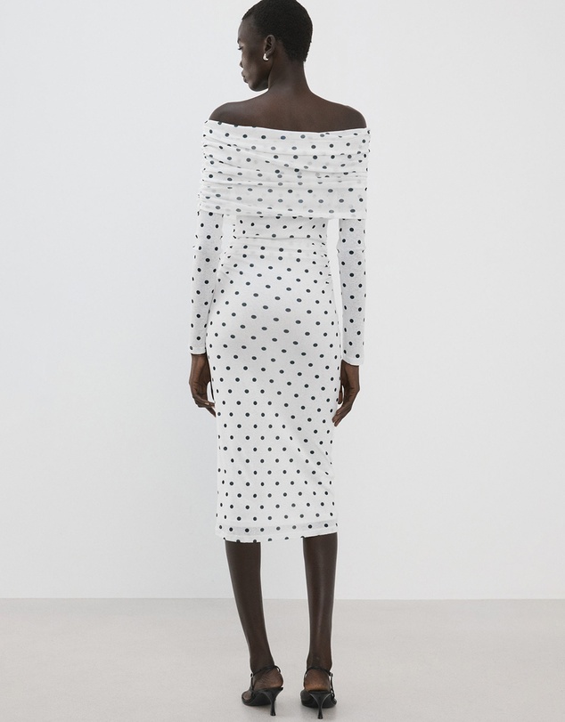 M.N.G - Polka Dot Bandeau Dress