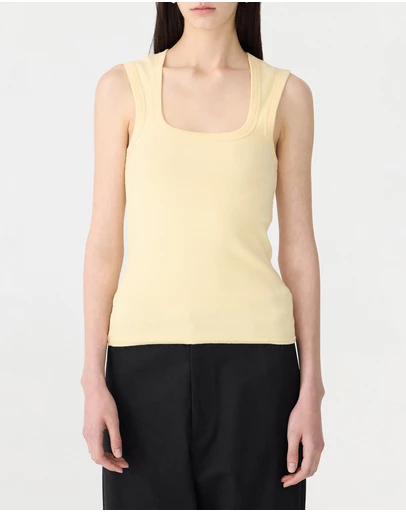 Bassike - Low Scooped Rib Tank