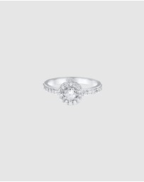 Elli Jewelry - Ring Engagement Ring Classic with Zirconia crystals in 925 sterling silver