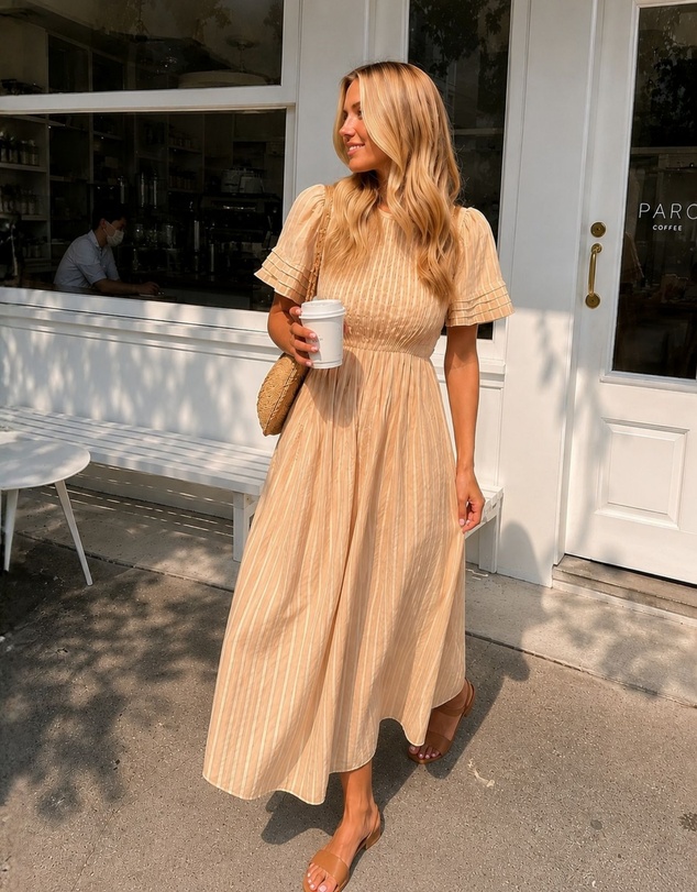 Esther & Co - Iolana Dress - Beige