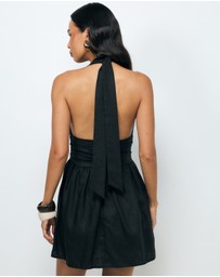 AERE - Twila Halter Mini Dress