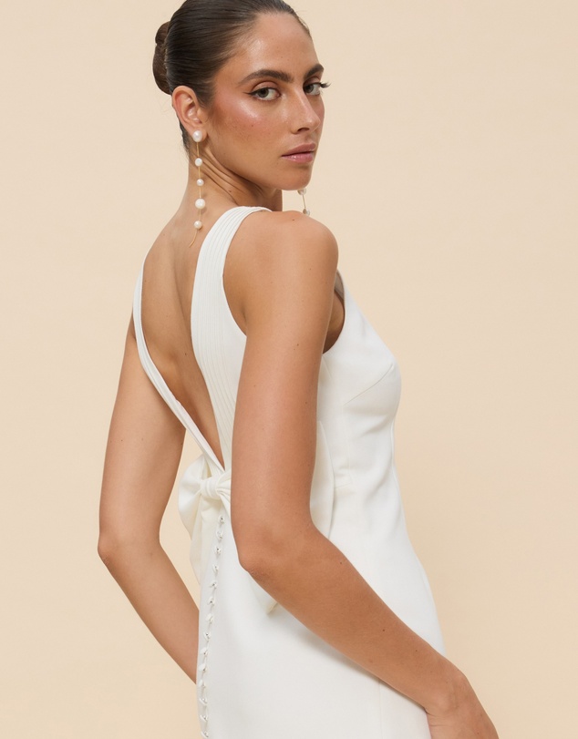 Revibe - Repaired CHANCERY Sadie Mini Back Bow Dress - AU 12