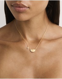 By Charlotte - Lotus Birthstone Necklace - September - Sapphire