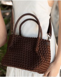 Chuchka - Woven Neoprene Mini Winona Tote Choc