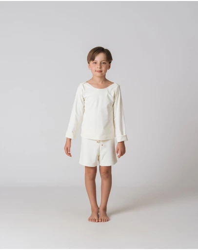 Fiola Rose Swim - Rashie Top in Ivorie