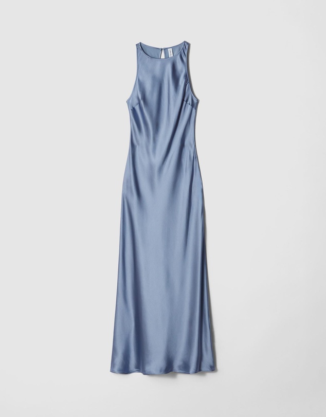 & Other Stories - Sleeveless Satin Midi Dress