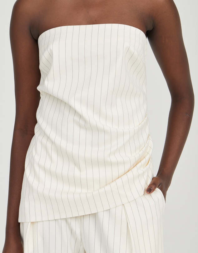 Third Form - Obscura Pinstripe Strapless Top