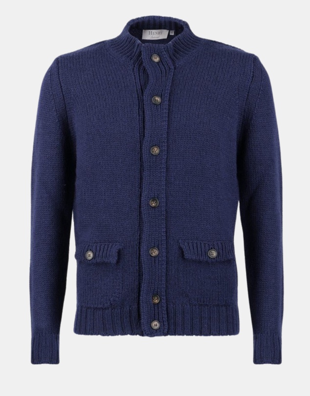 Henry Bucks - HENRY SARTORIAL Lana Wool Buttonfront Knit