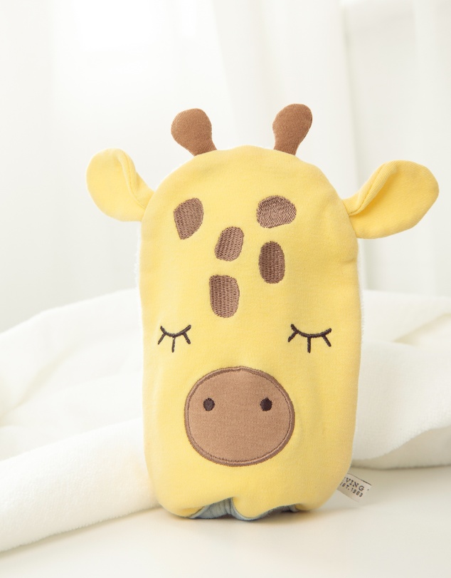Living Textiles - Organic Bath Mitt - Wild Safari/Giraffe