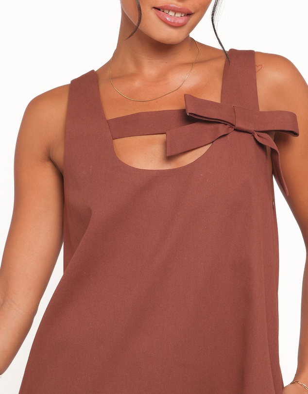 Petal & Pup - Elyria Mini Dress - Brown