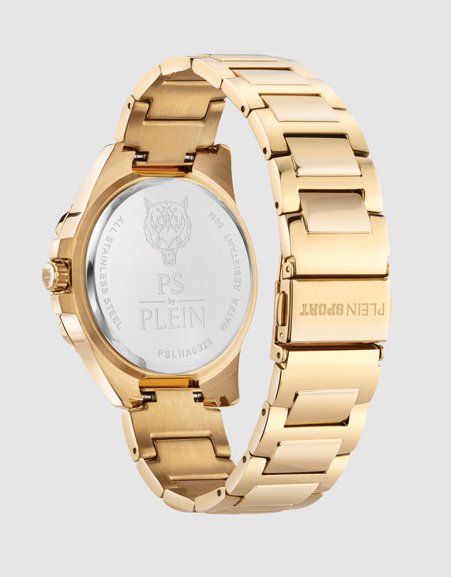 Plein Sport - Plein Sport Beauty Diva 40mm Champagne Dial Gold-Tone Stainless Steel Bracelet Watch