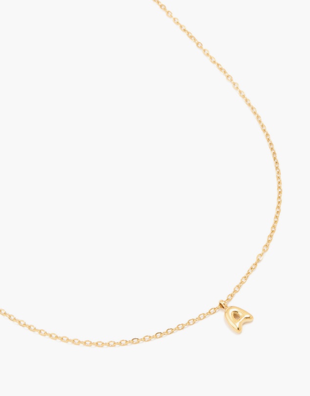 Lovisa - Waterproof Gold Plated Stainless Steel Mini Bubble Letter A Necklace