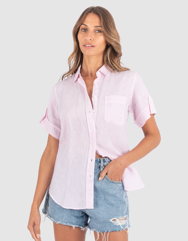CAMIXA - FEBE Short Sleeve Linen shirt