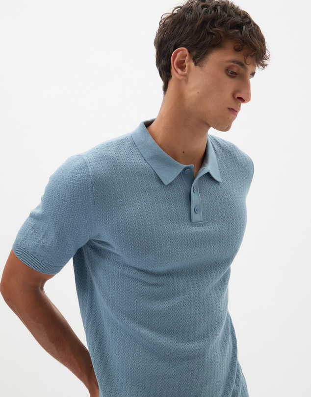 AERE - Organic Cotton Textured Polo