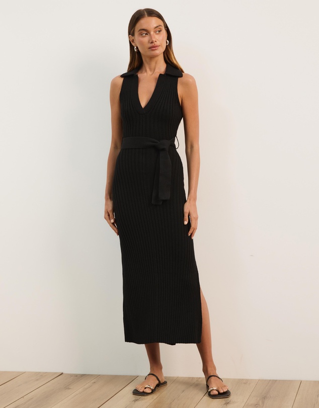 Atmos&Here - Joni Sleeveless Rib Knit Midi Dress