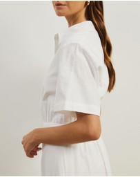 Atmos&Here - Remi Linen Blend Midi Shirt Dress