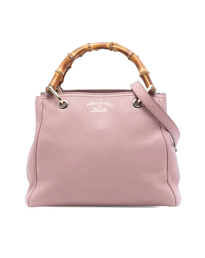 Pre-Loved by Azura Reborn - Pre-Loved Small Calfskin Bamboo Shopper Satchel