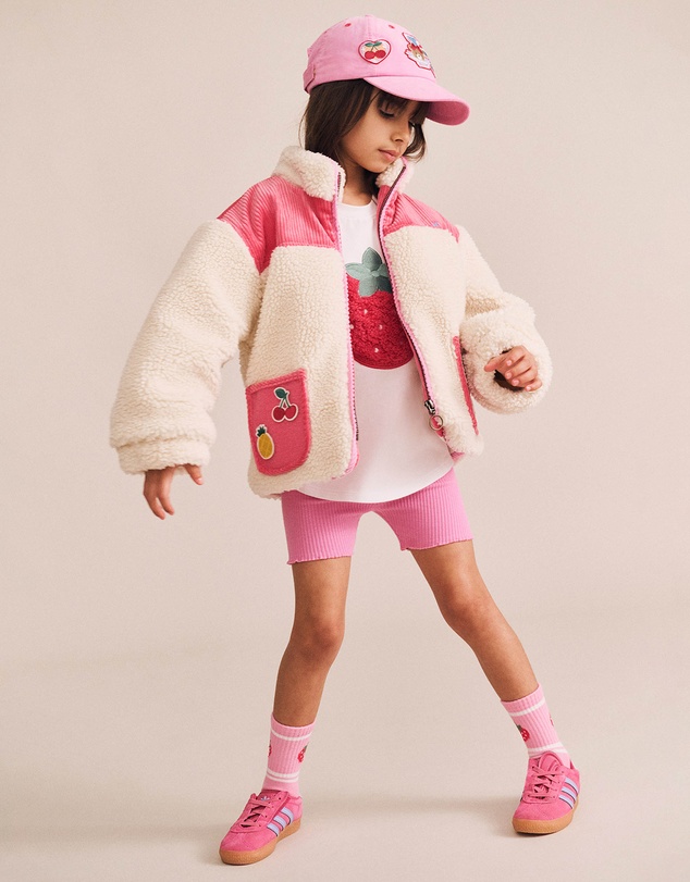Huxbaby - Sherpa Cord Patches Jacket - Babies-Kids