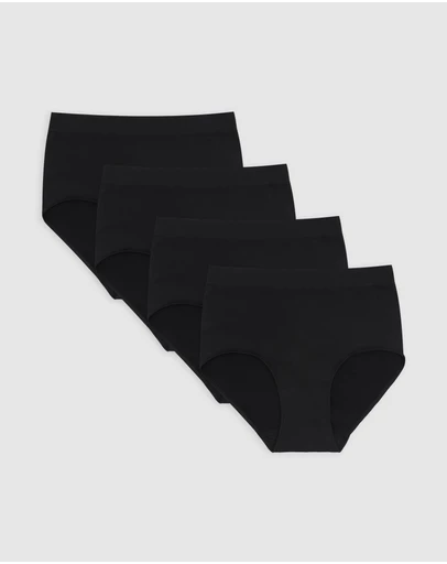 Ambra - 4 Pack Bare Essentials Recycled Nylon Full Brief