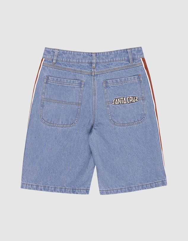 Santa Cruz - Fisheye Strip Jean Shorts - Teens