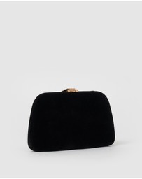 Izoa - Rebecca Clutch Black Velvet