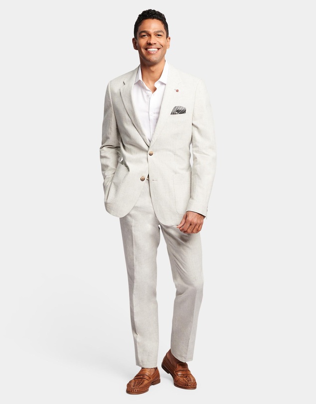 Brooksfield - Subtle Check Linen Blazer