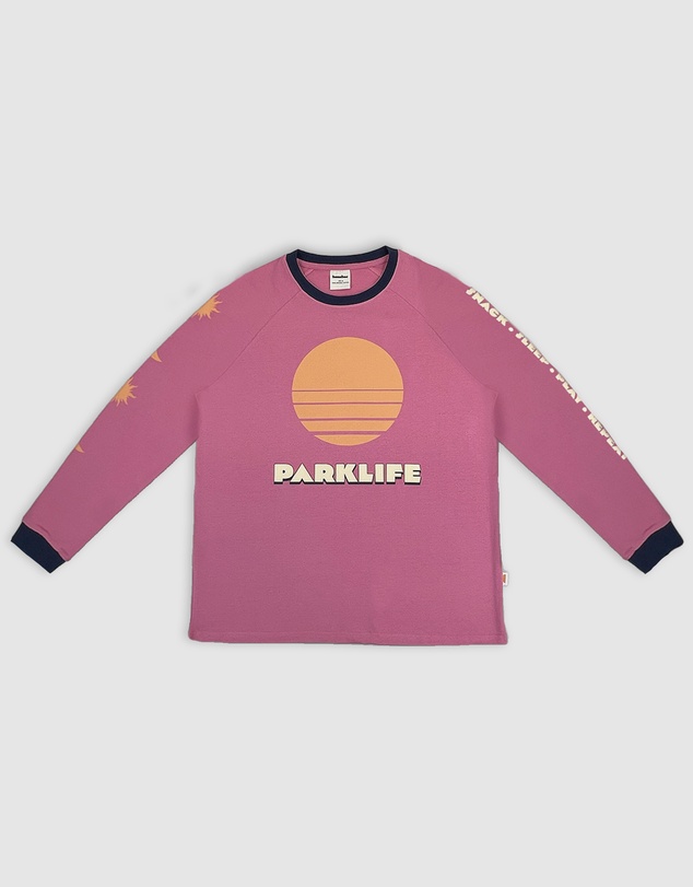 Banabae - Parklife Ladies Long Sleeve Tee - Peony