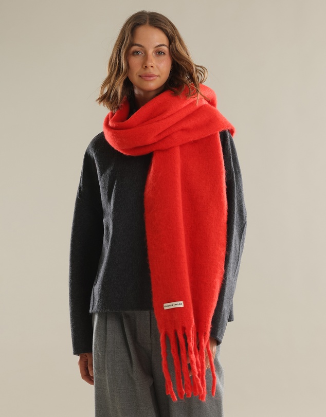 Morgan & Taylor - Ella Woven Scarf in Red