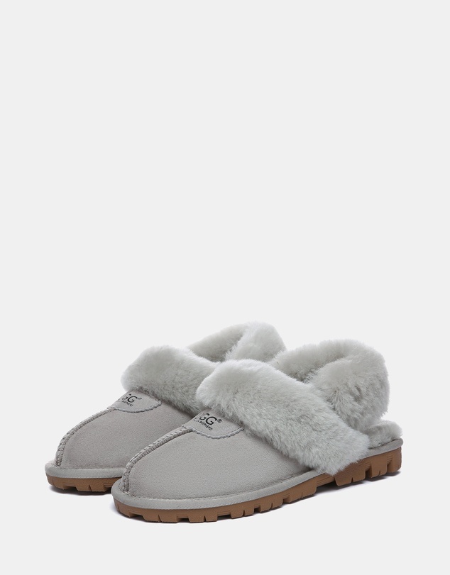 EVERAU - Australian Shepherd Ugg Waffle Fluffy Double Faced Sheepskin Upper House Shoes