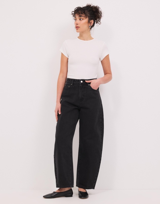Calli - Cassidy High Rise Panelled Barrel Leg Jeans