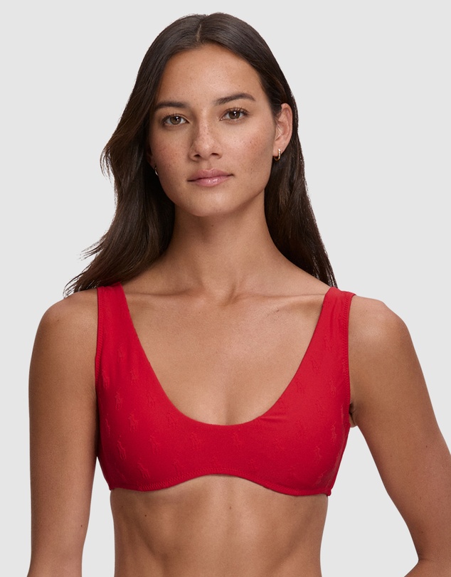 Polo Ralph Lauren - Logo Jacquard Deep Scoop Bikini Top