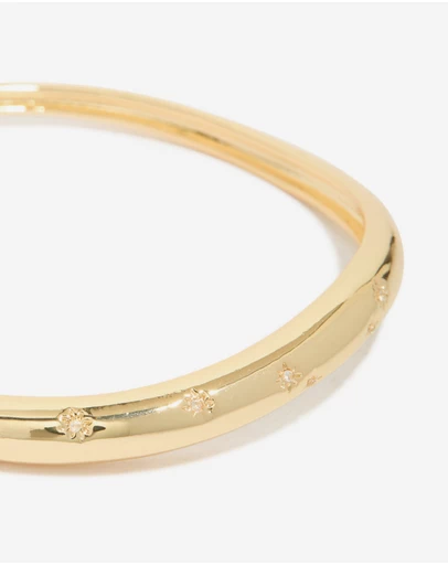 Lovisa - Gold Plated Diamante Star Detail Bangle