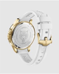 Plein Sport - PLEIN CITY RUSH 45mm White dial and White Silicone Strap