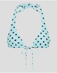 Vacay Swimwear - Capri Top Blue Polka